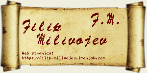 Filip Milivojev vizit kartica